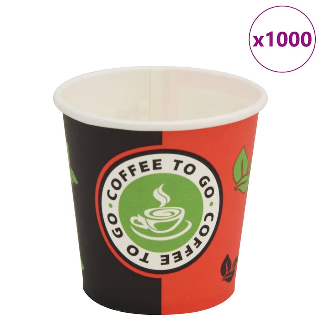 1000 pcs Disposable Coffee Cups Paper 120 ml (4 oz)