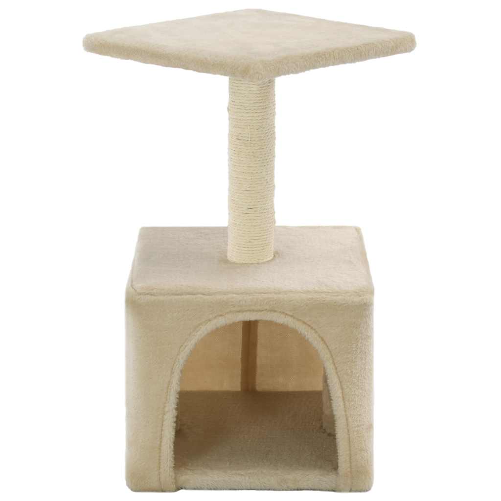 Cat Tree with Sisal Scratching Post 55 cm Beige