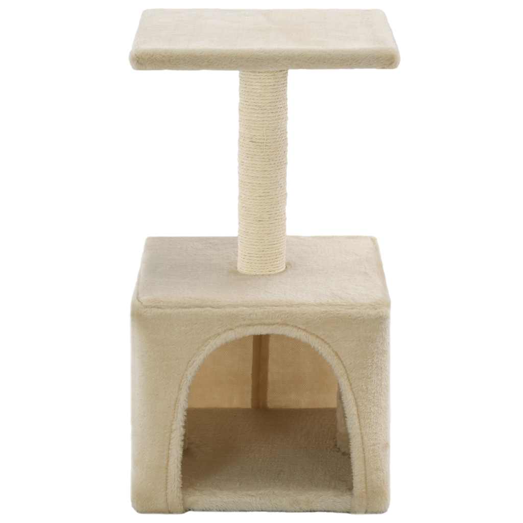 Cat Tree with Sisal Scratching Post 55 cm Beige