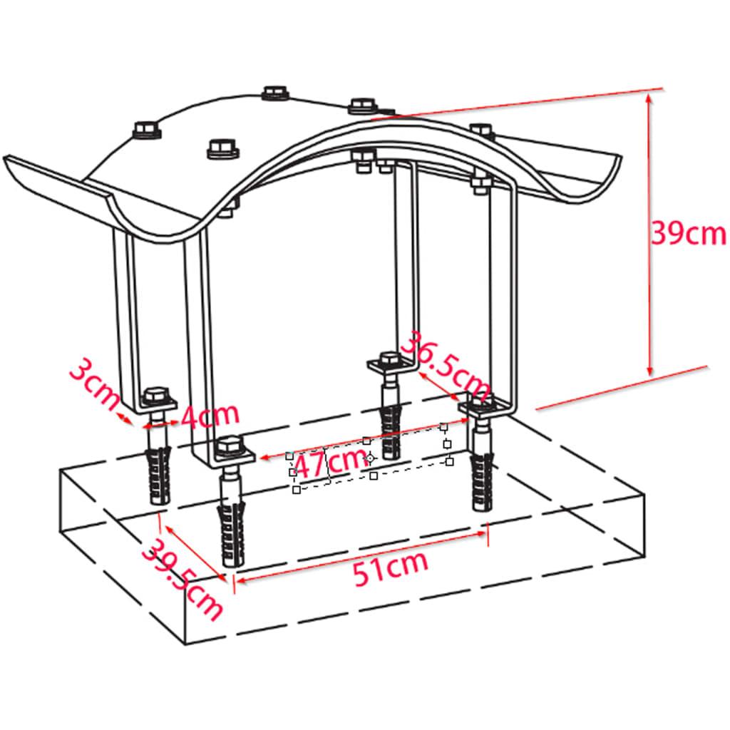 Chimney Cowl Stainless Steel 60 x 80 x 39 cm