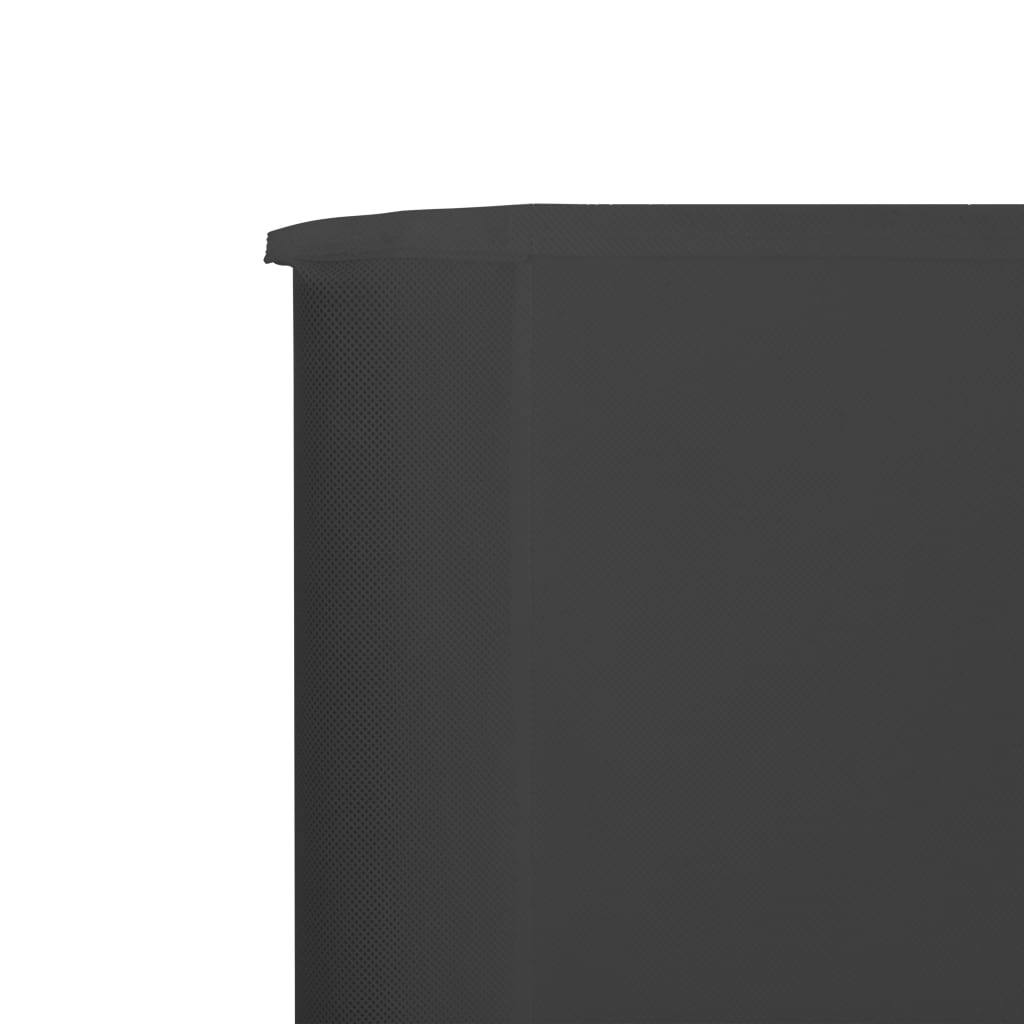 3-panel Wind Screen Fabric 400x120 cm Anthracite