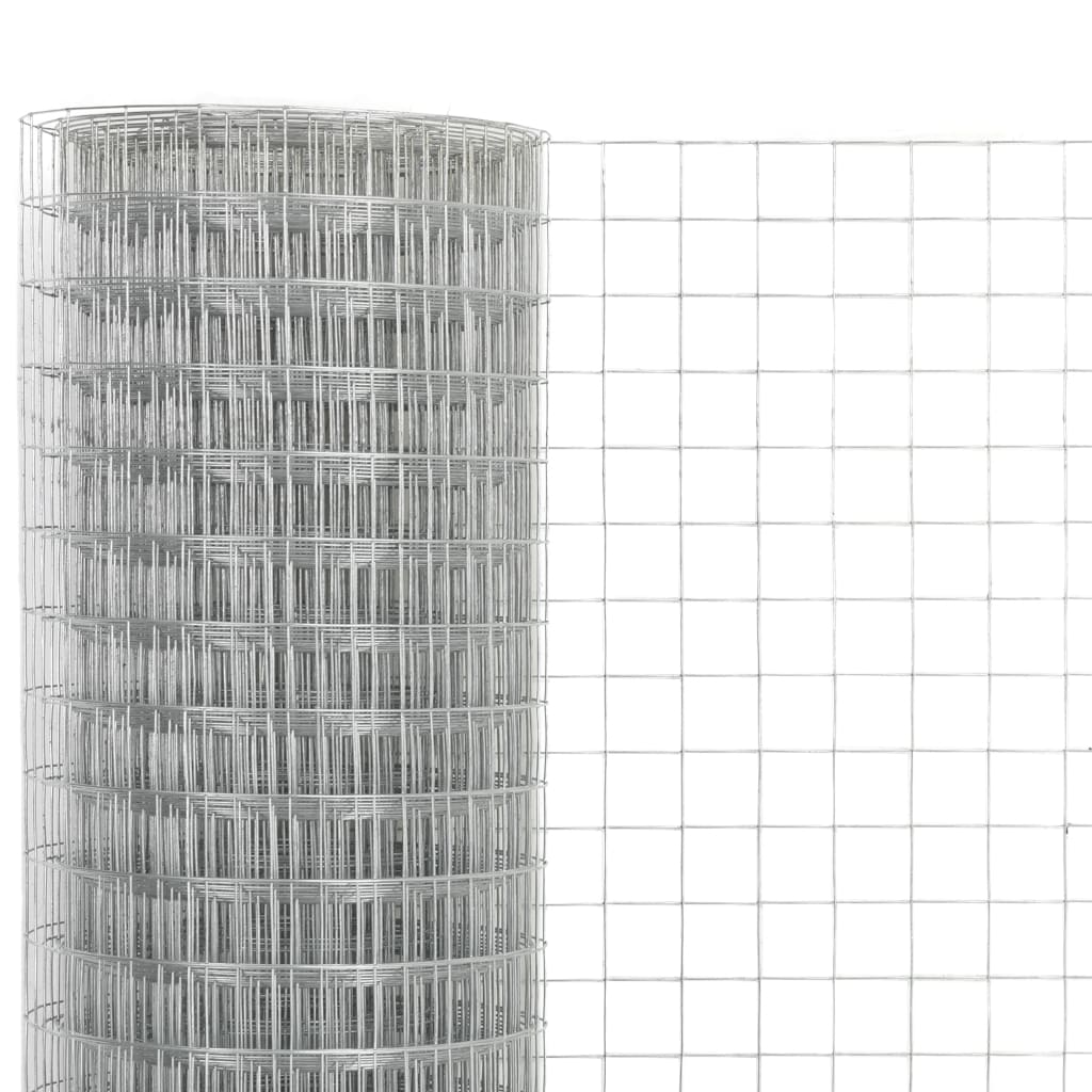 Chicken Wire Fence Galvanised Steel 10x1.5 m Silver