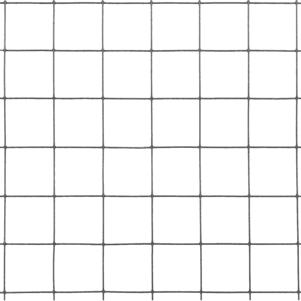 Chicken Wire Fence Steel with PVC Coating 25x0.5 m Grey