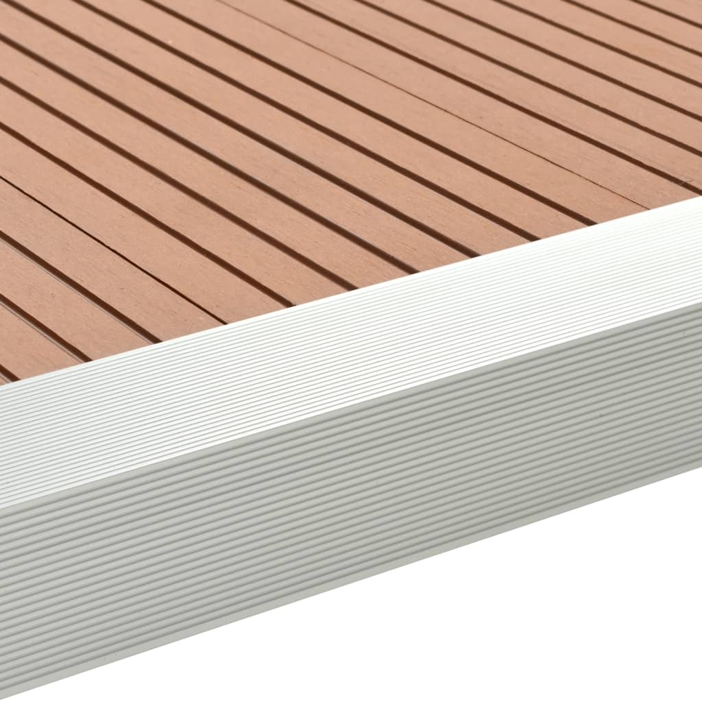 5 pcs Decking Angle Trims Aluminium 170 cm Silver