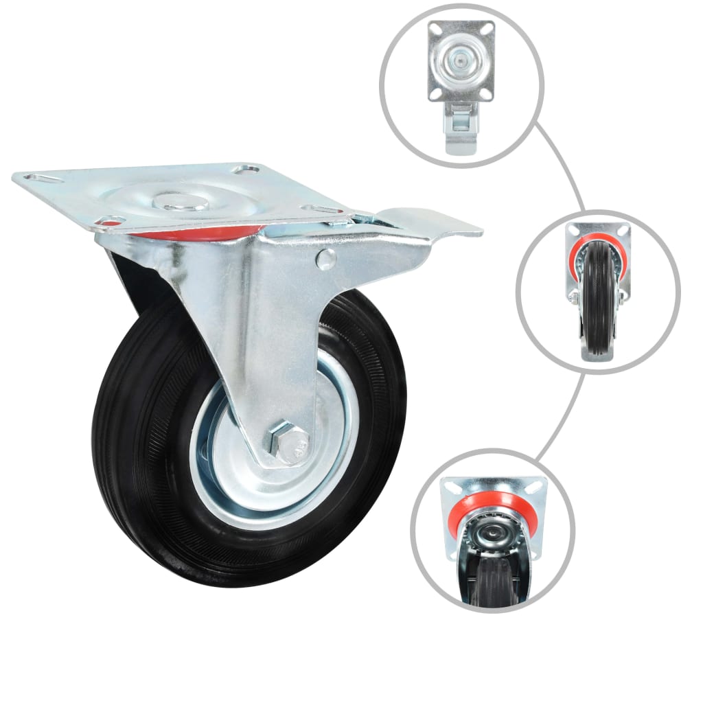 Casters 4 pcs 125 mm