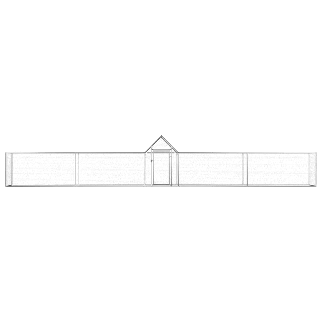 Chicken Coop 9x1x1.5 m Galvanised Steel