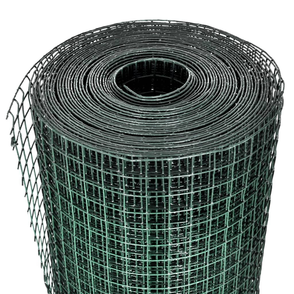 Chicken Wire Fence Galvanised Steel 1x25 m Green