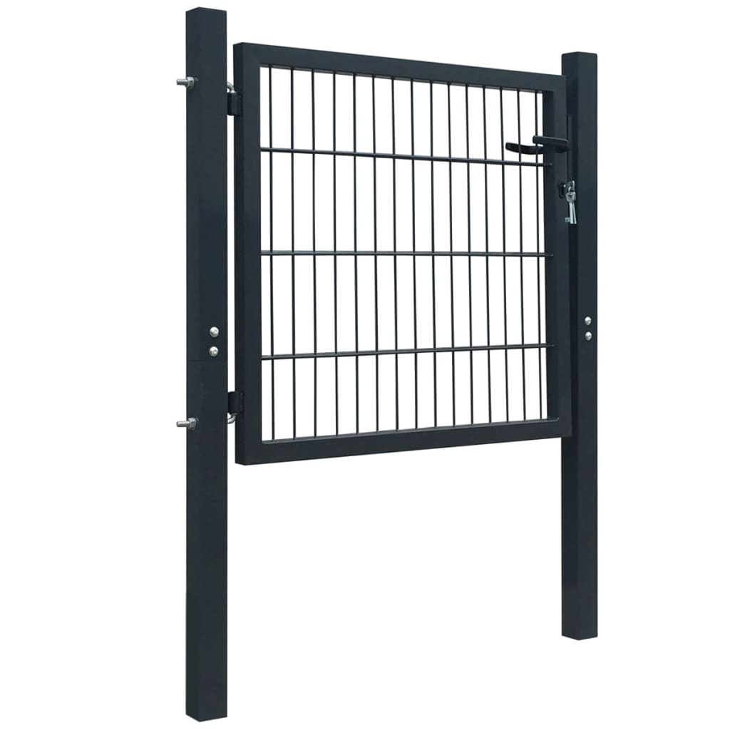 2D Fence Gate (Single) Anthracite Grey 106 x 130 cm
