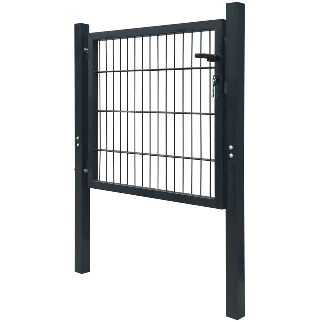 2D Fence Gate (Single) Anthracite Grey 106 x 130 cm