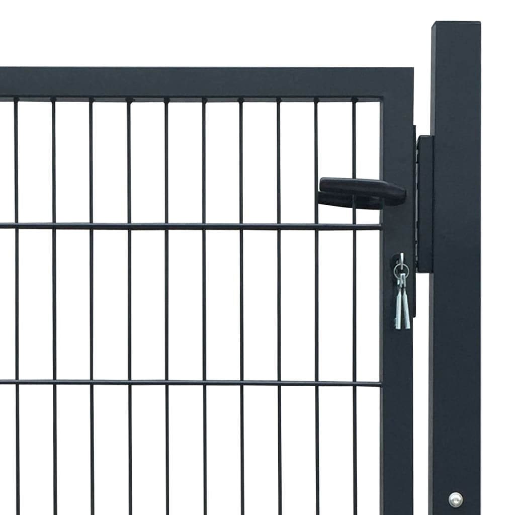 2D Fence Gate (Single) Anthracite Grey 106 x 130 cm