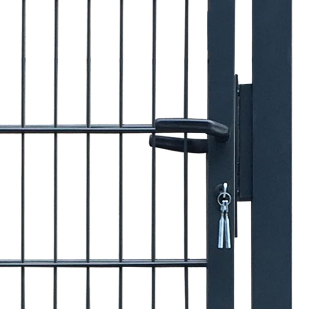 2D Fence Gate (Single) Anthracite Grey 106 x 190 cm