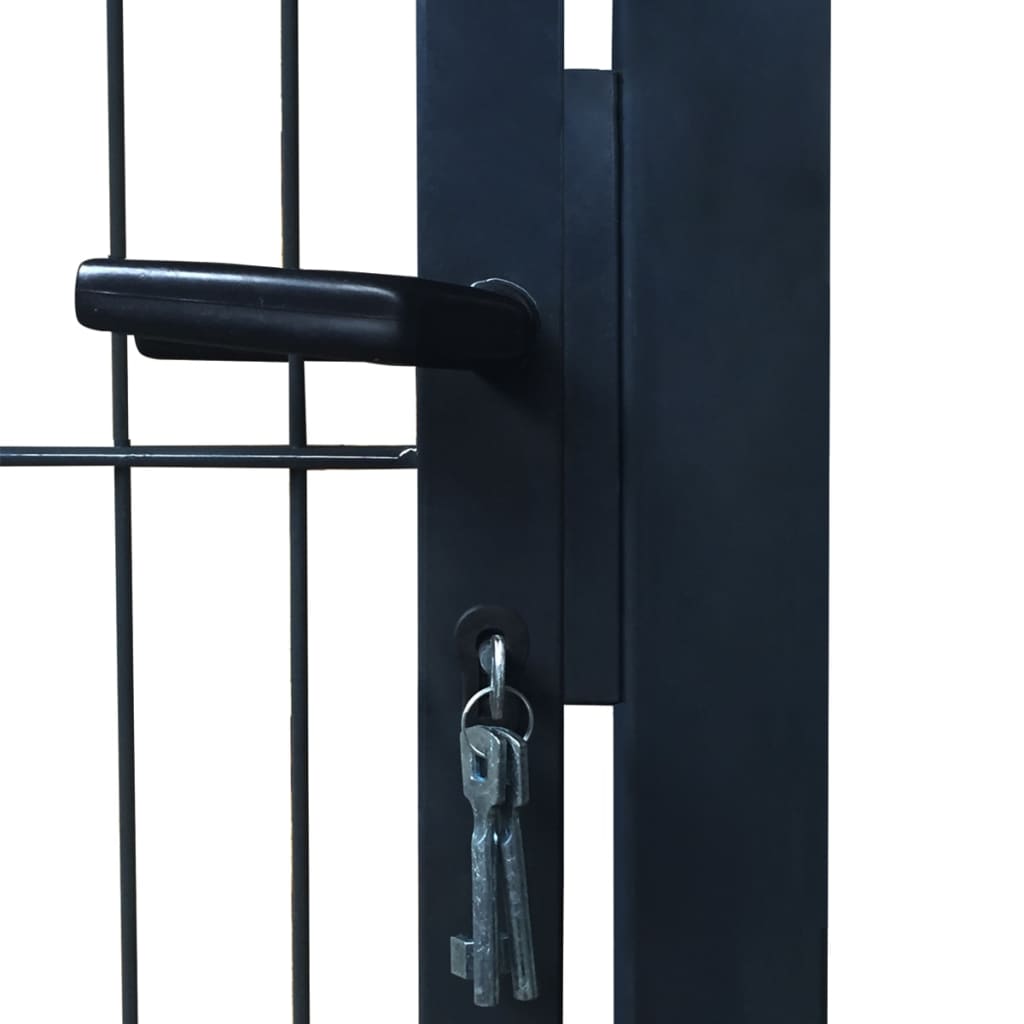 2D Fence Gate (Single) Anthracite Grey 106 x 190 cm