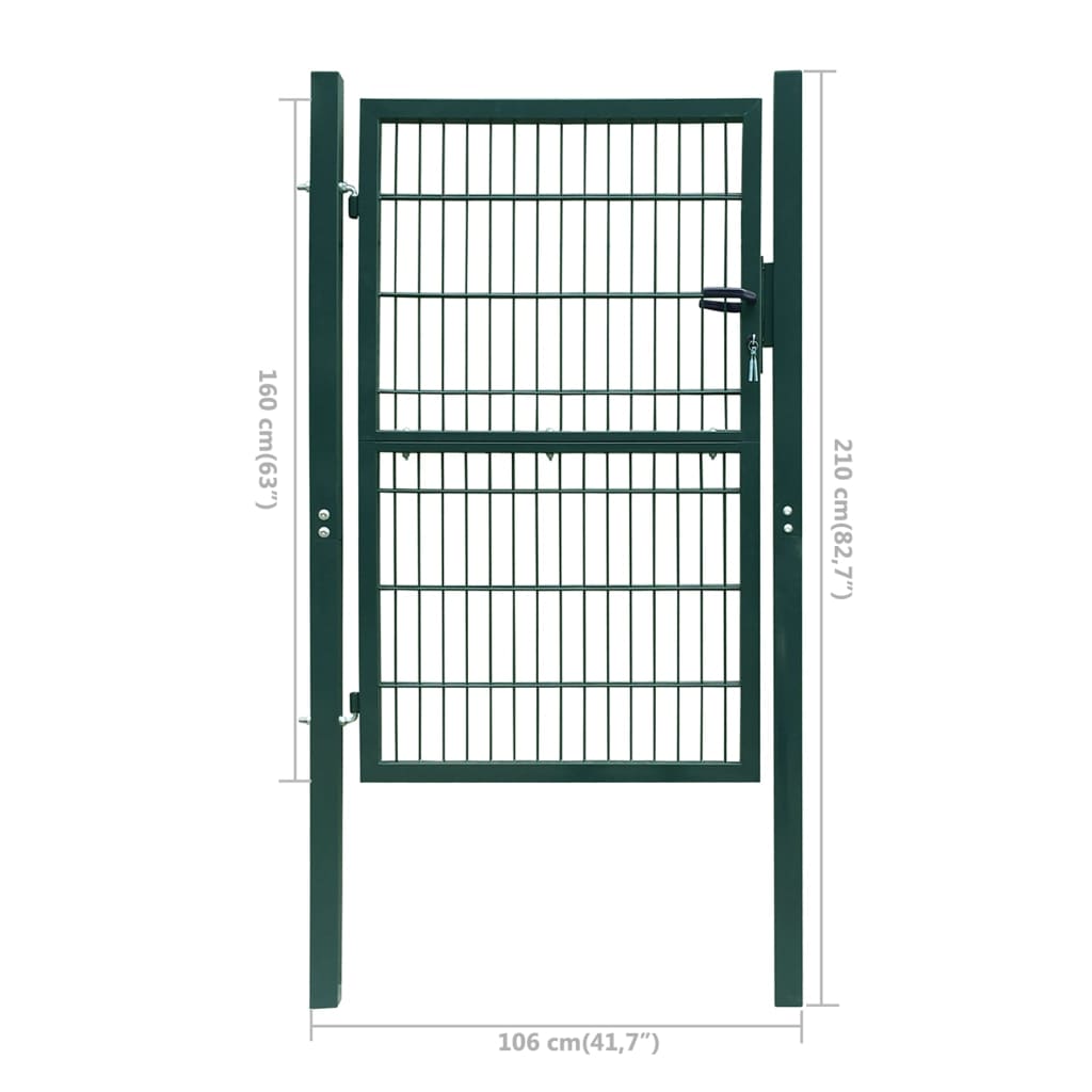2D Fence Gate (Single) Green 106 x 210 cm