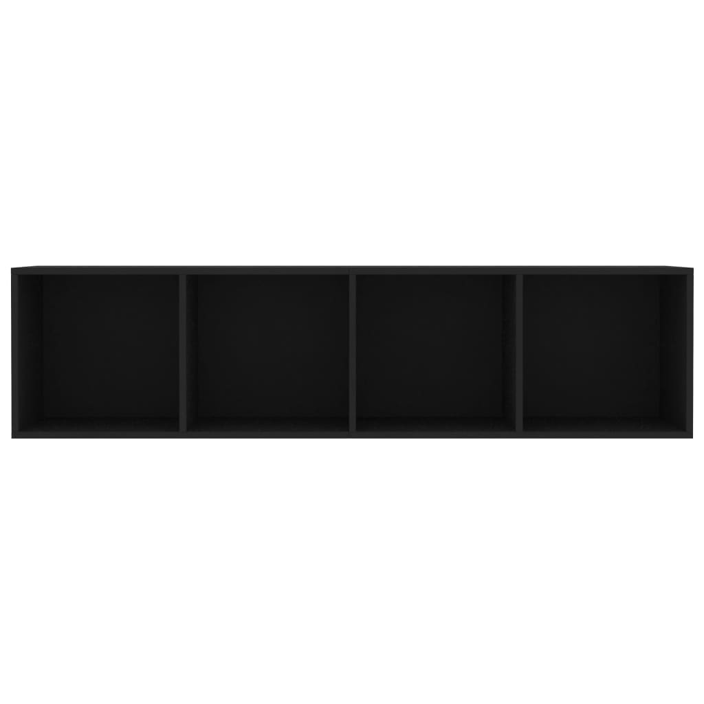 Book Cabinet/TV Cabinet Black 143x30x36 cm