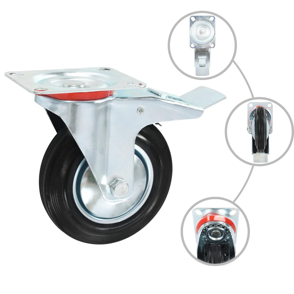 8 pcs Swivel Casters 160 mm