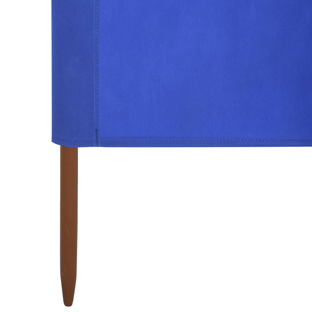 3-panel Wind Screen Fabric 400x80 cm Azure Blue