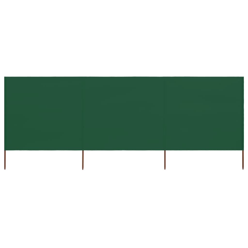 3-panel Wind Screen Fabric 400x160 cm Green