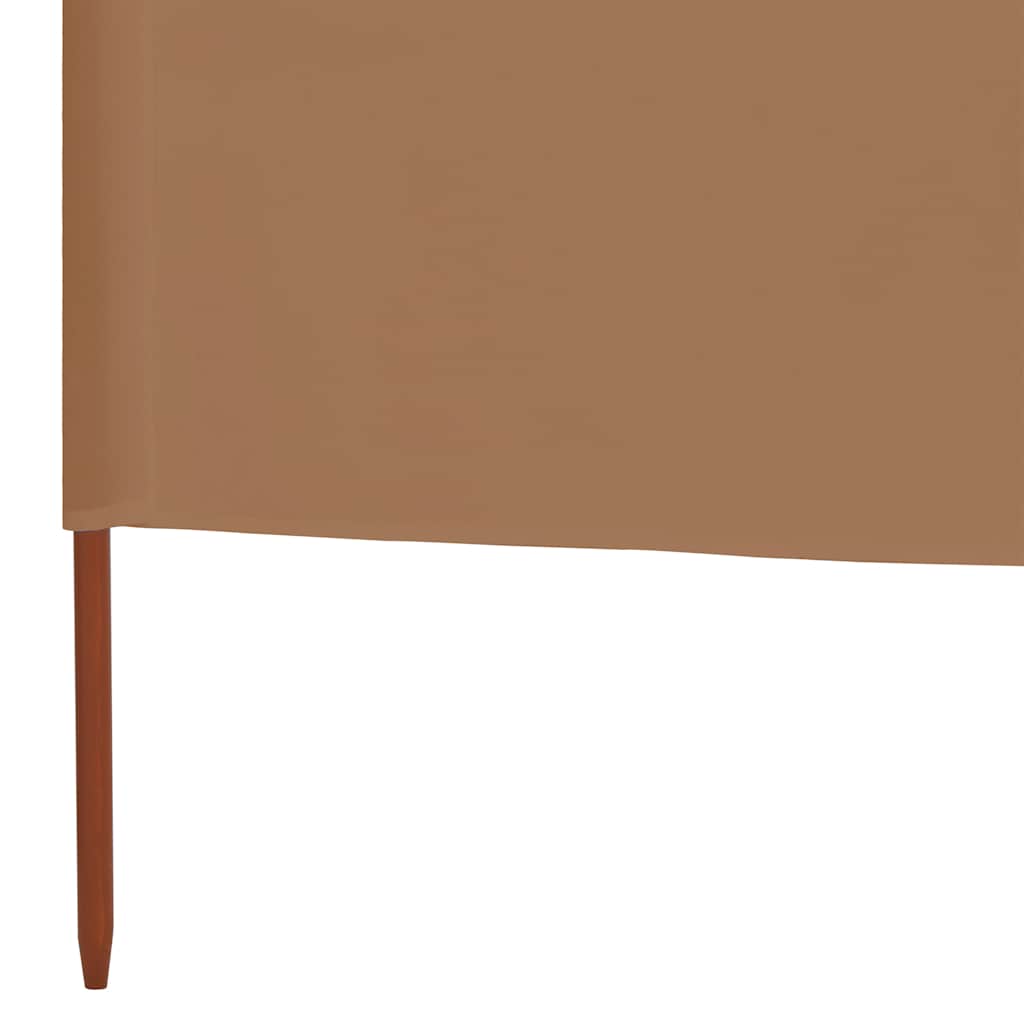 5-panel Wind Screen Fabric 600x80 cm Taupe