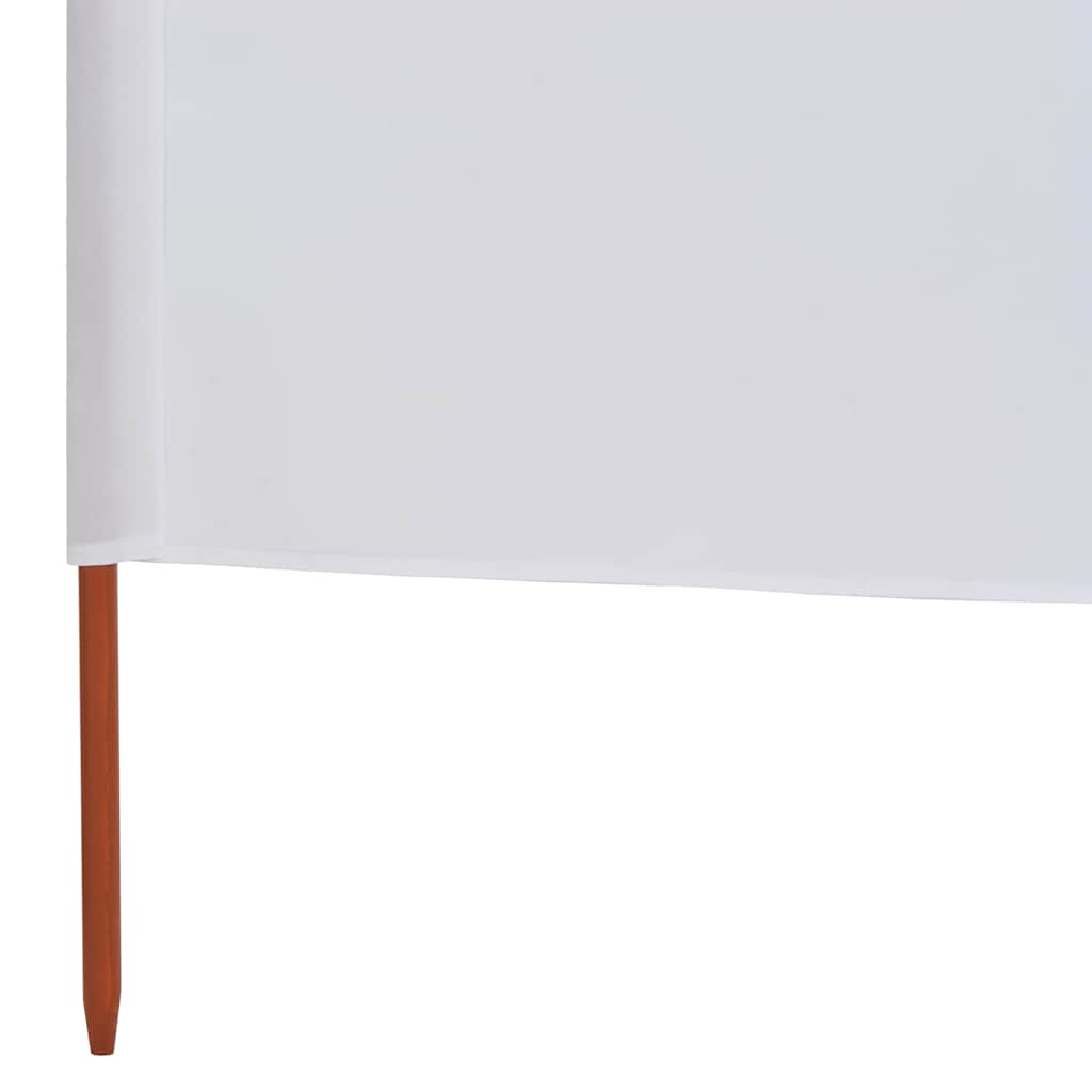 6-panel Wind Screen Fabric 800x160 cm Sand White