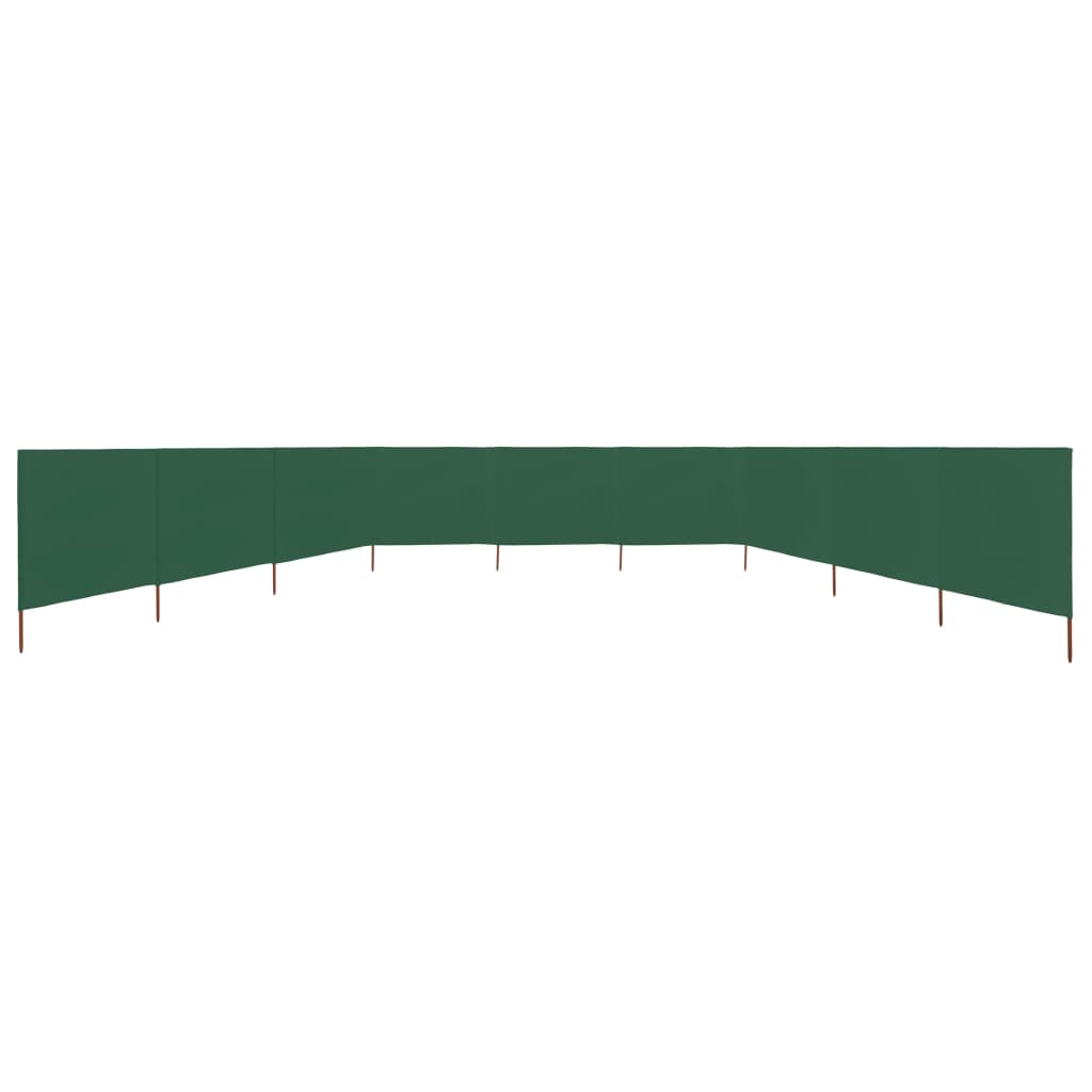 9-panel Wind Screen Fabric 1200x80 cm Green
