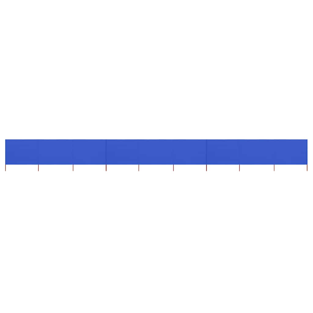 9-panel Wind Screen Fabric 1200x80 cm Azure Blue