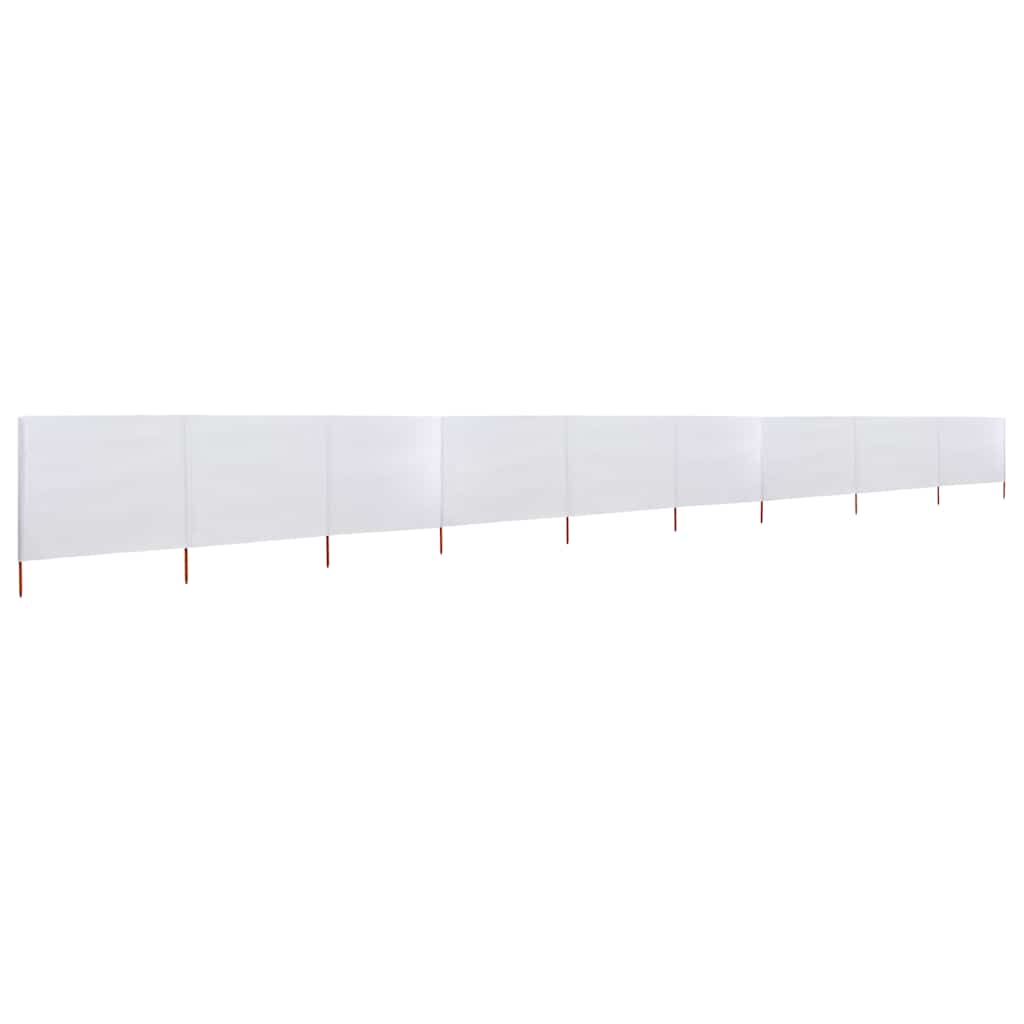 9-panel Wind Screen Fabric 1200x120 cm Sand White