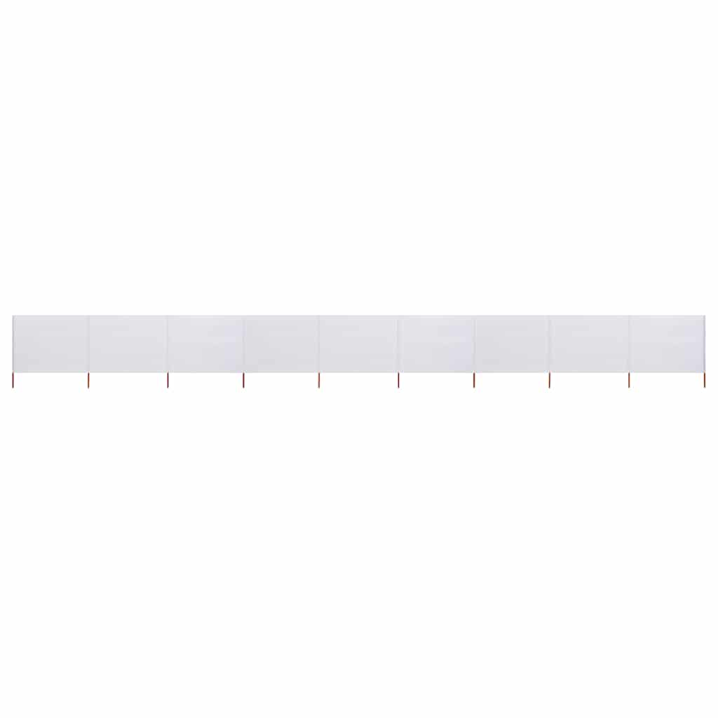 9-panel Wind Screen Fabric 1200x160 cm Sand White