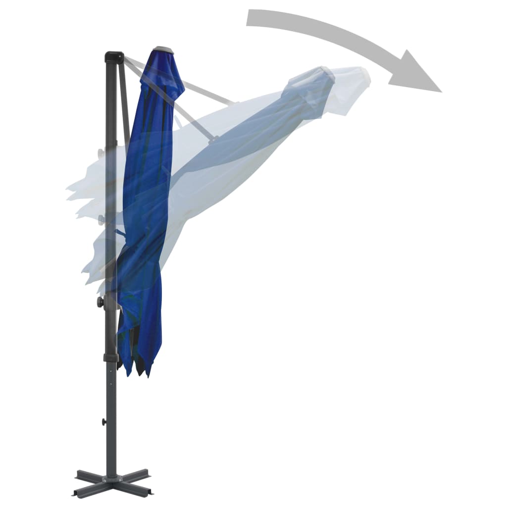 Cantilever Garden Parasol with Aluminium Pole Azure Blue 250x250 cm