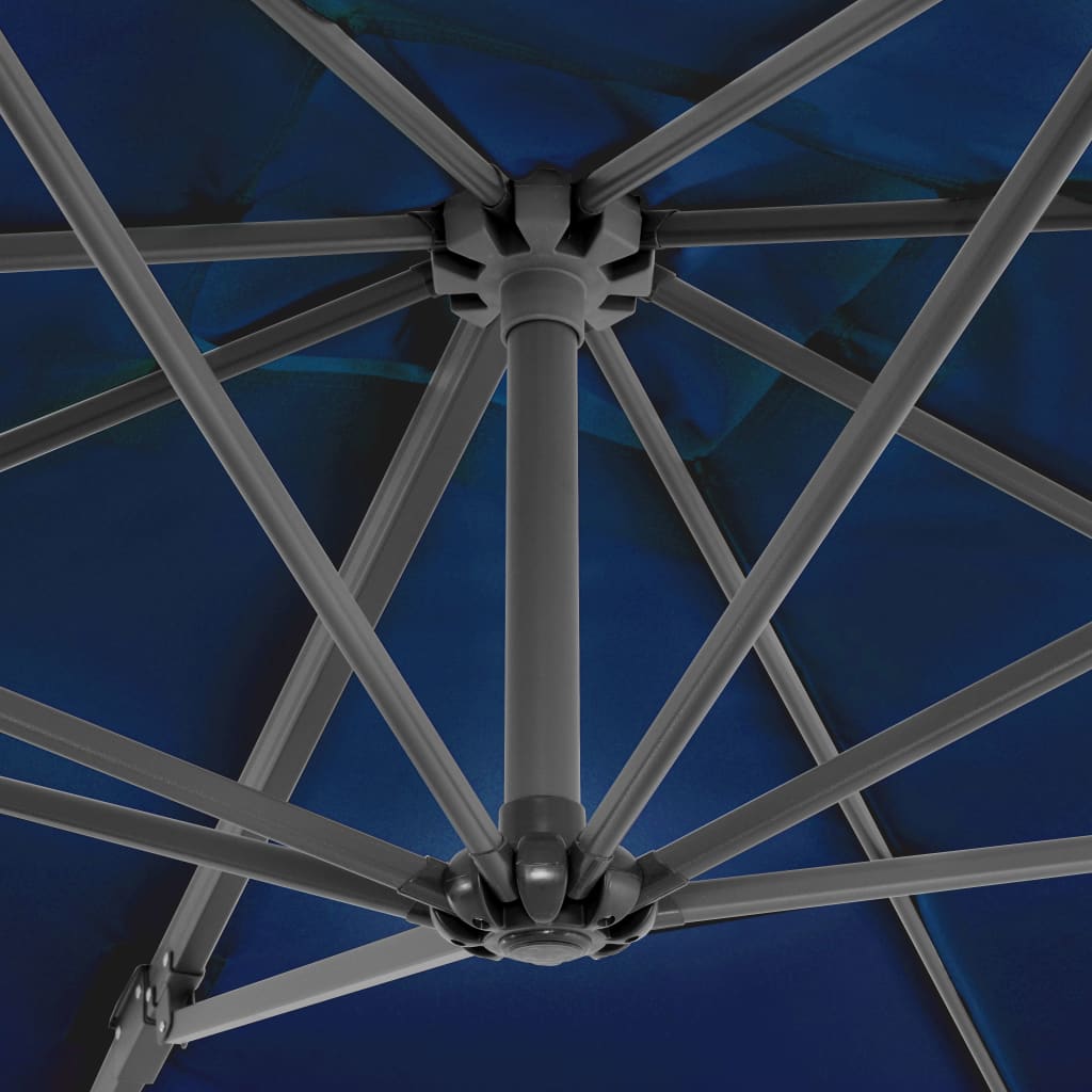 Cantilever Garden Parasol with Aluminium Pole Azure Blue 250x250 cm