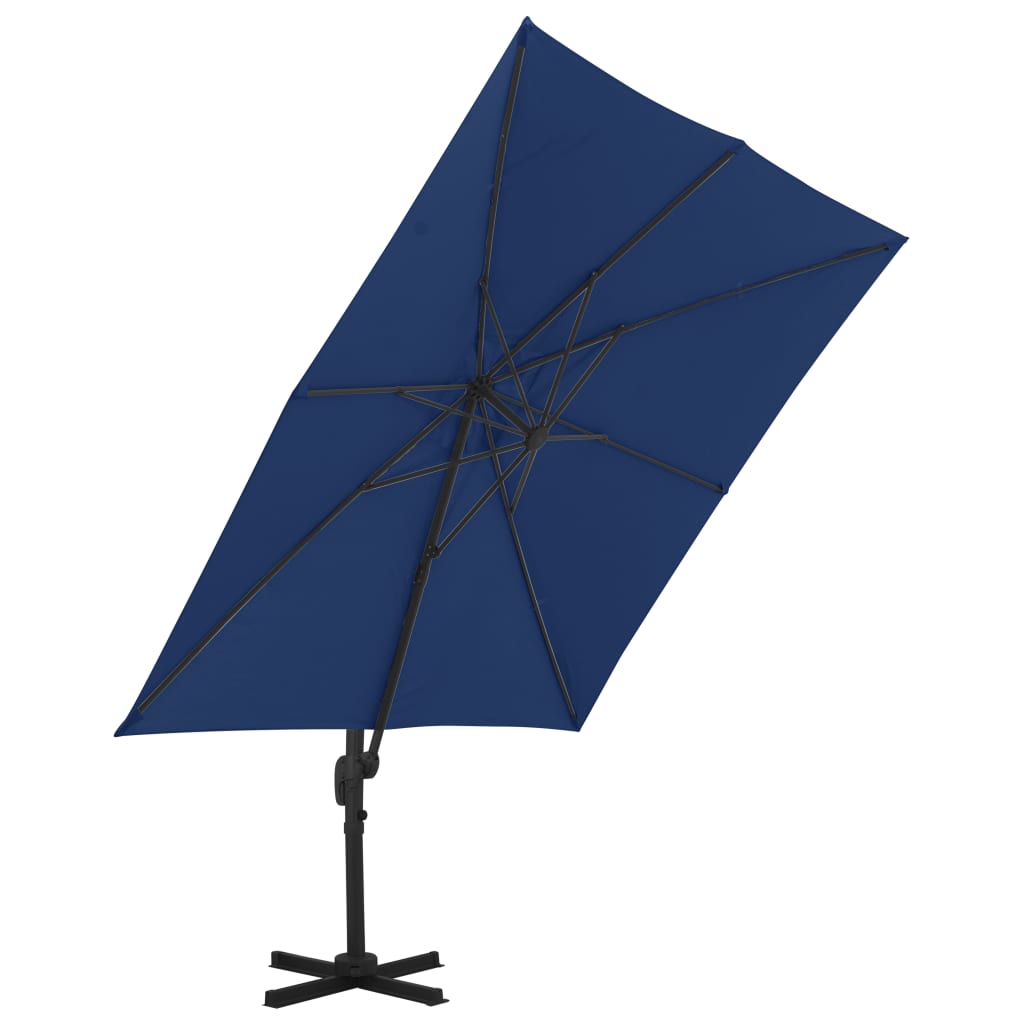 Cantilever Garden Parasol with Aluminium Pole 3x3 m Azure Blue