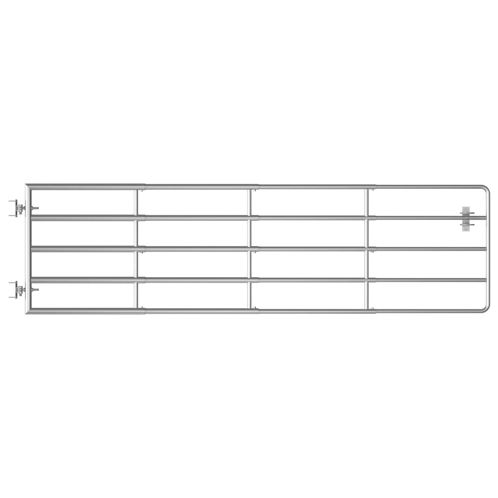 5 Bar Field Gate Steel (115-300)x90 cm Silver