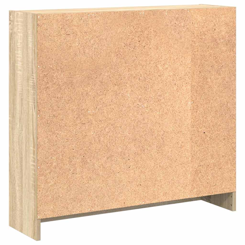 Bookshelf Sonoma Oak 80x24x75 cm Engineered Wood