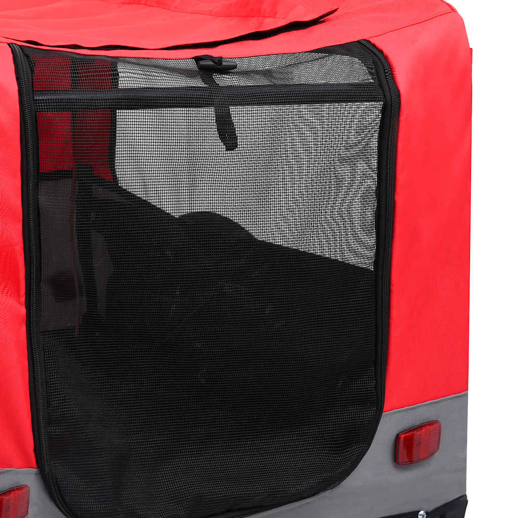 2-in-1 Pet Bike Trailer & Jogging Stroller Red and Grey
