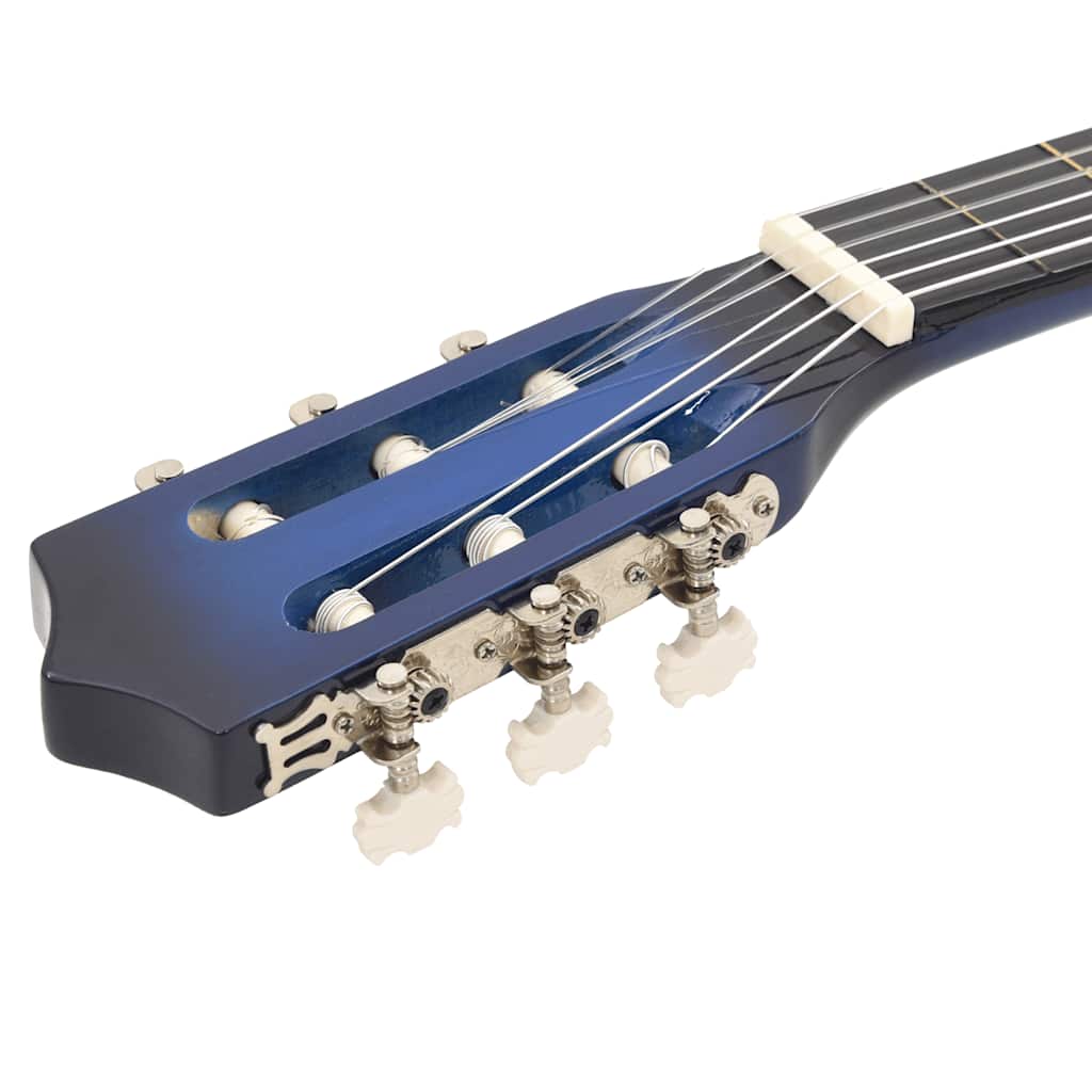 12 Piece Western Classical Guitar Set with 6 Strings Blue 38