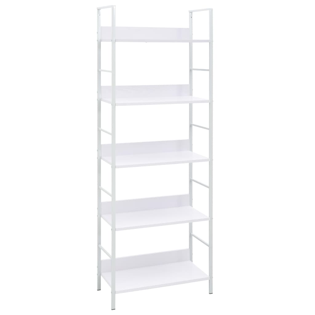 5-Layer Book Shelf White 60x27.6x158.5 cm Engineered Wood