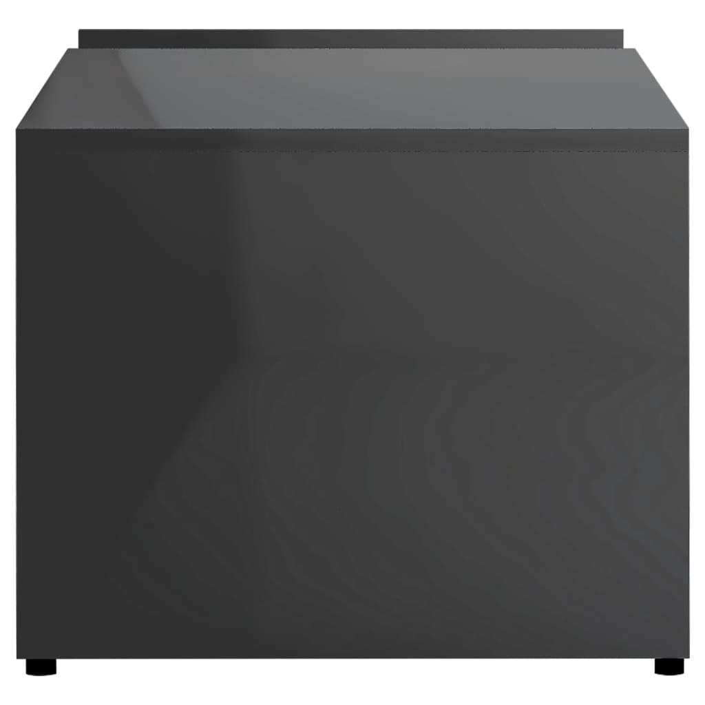 Coffee Table High Gloss Grey 90x45x35 cm Engineered Wood