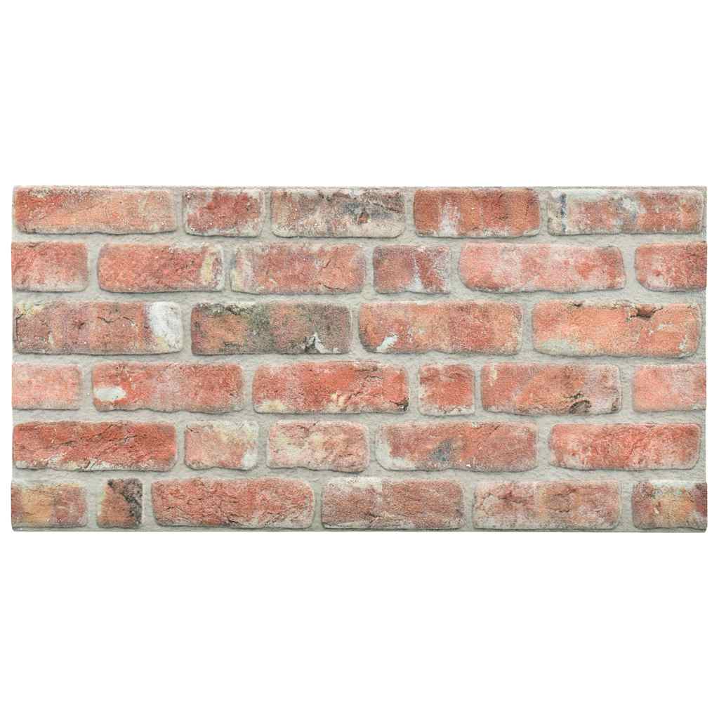 3D Wall Panels with Red Brick Design 10 pcs EPS