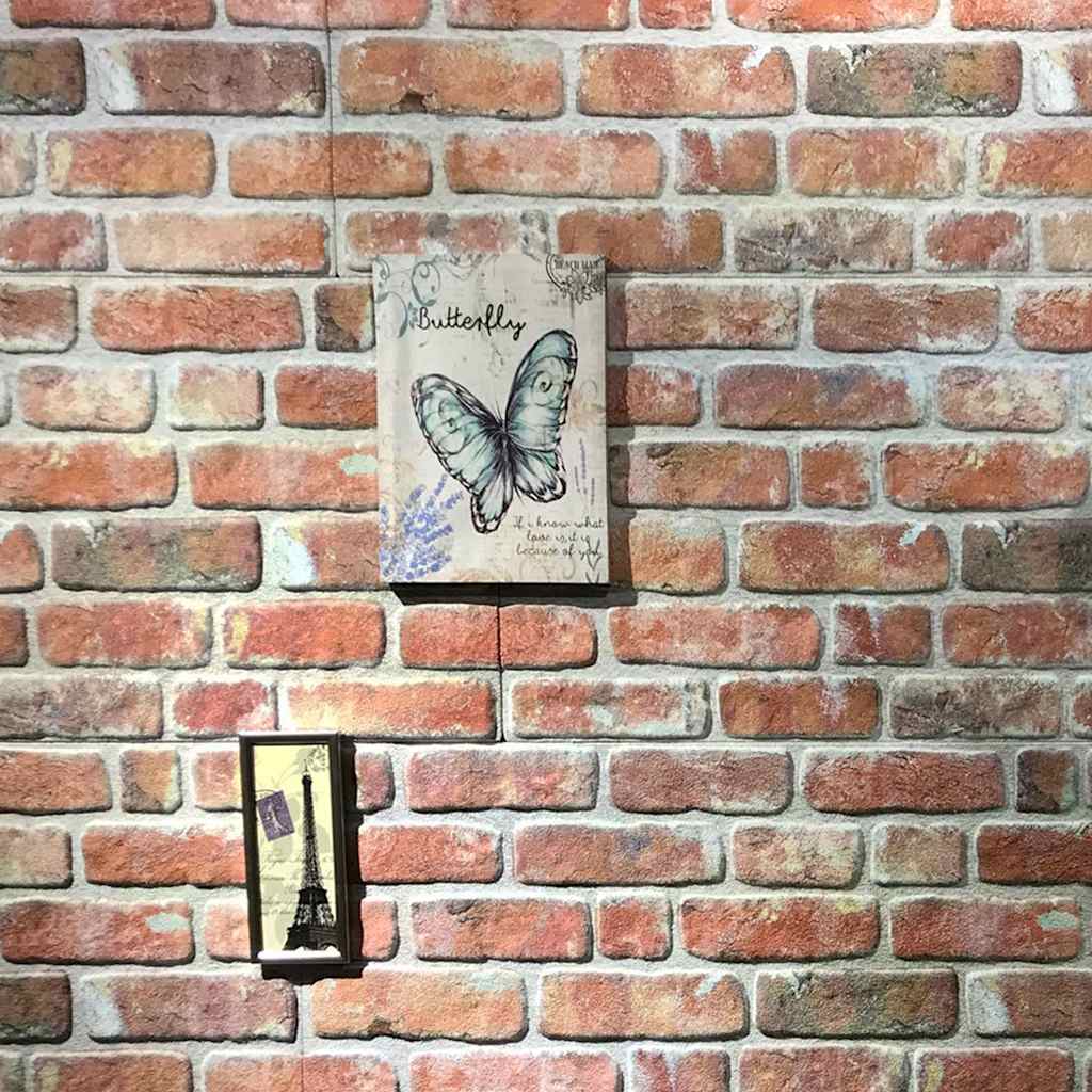 3D Wall Panels with Red Brick Design 10 pcs EPS
