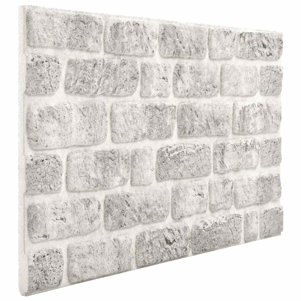 3D Wall Panels with Light Grey Brick Design 10 pcs EPS