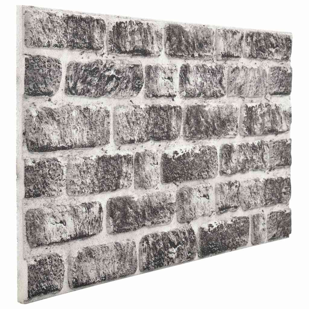 3D Wall Panels with Dark Grey Brick Design 10 pcs EPS