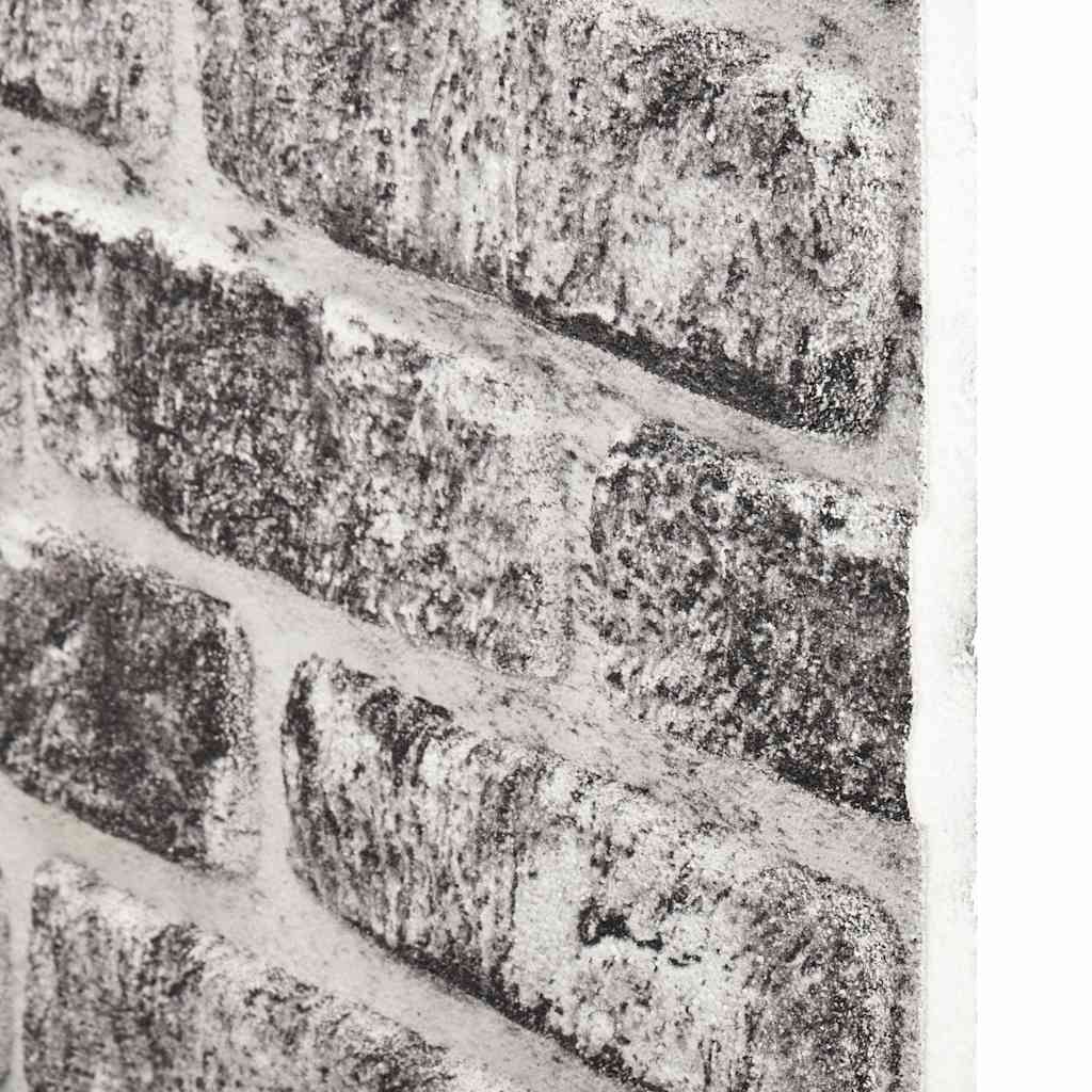 3D Wall Panels with Dark Grey Brick Design 10 pcs EPS