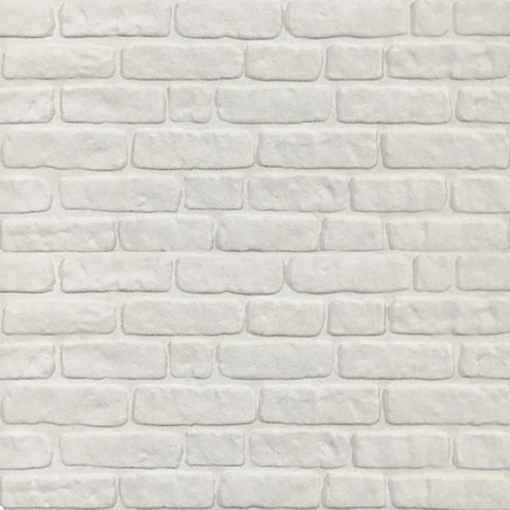 3D Wall Panels with White Brick Design 10 pcs EPS