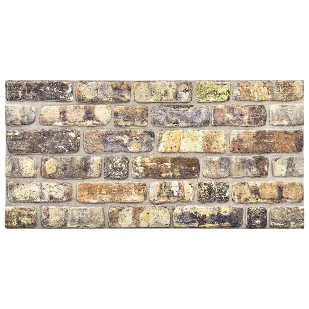 3D Wall Panels with Multicolour Brick Design 10 pcs EPS