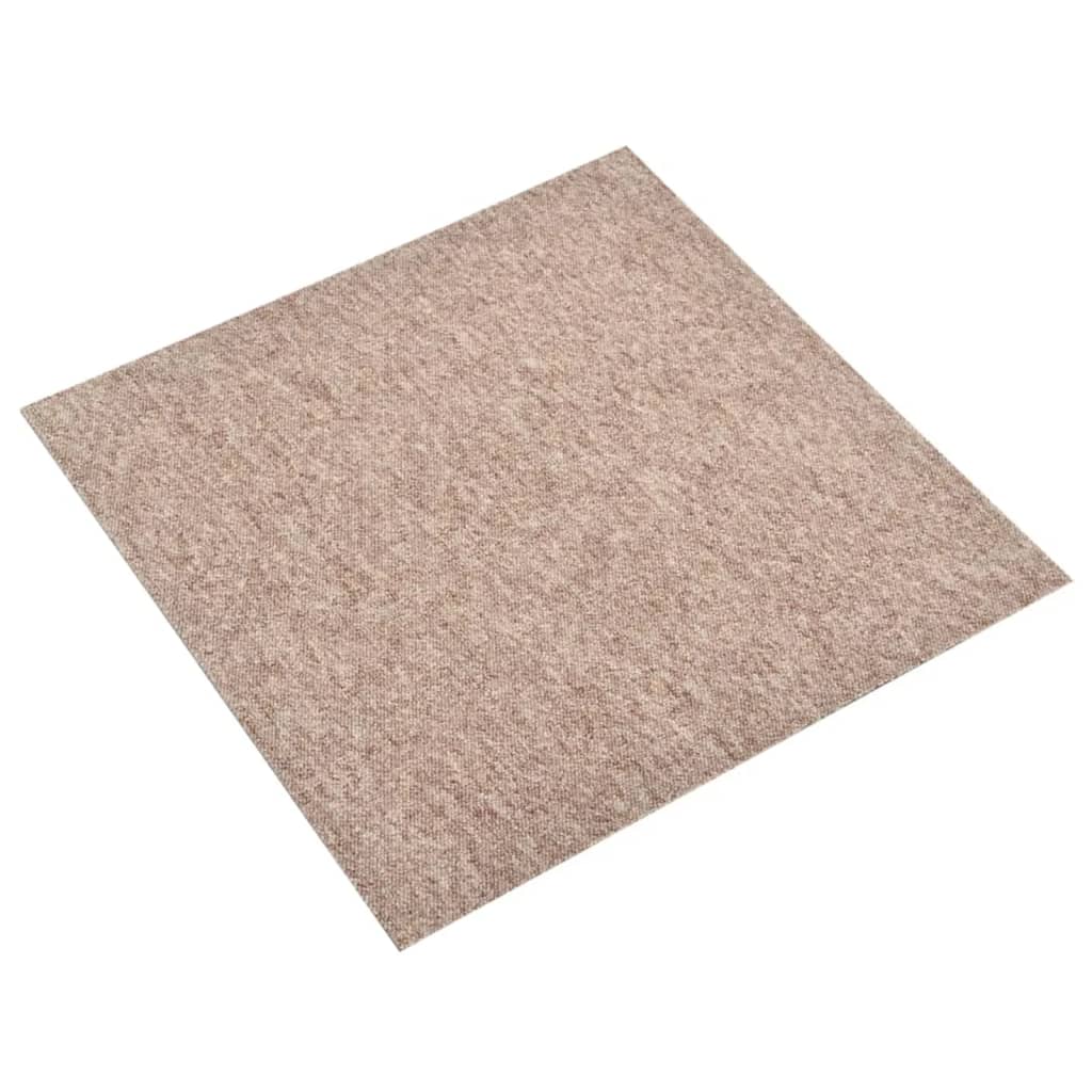 Carpet Floor Tiles 20 pcs 5 m² 50x50 cm Beige