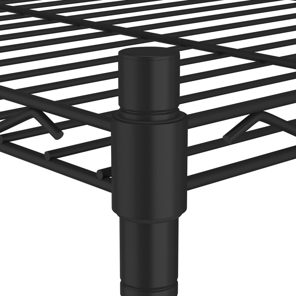 4-Tier Storage Shelf 90x35x137 cm Black 200 kg