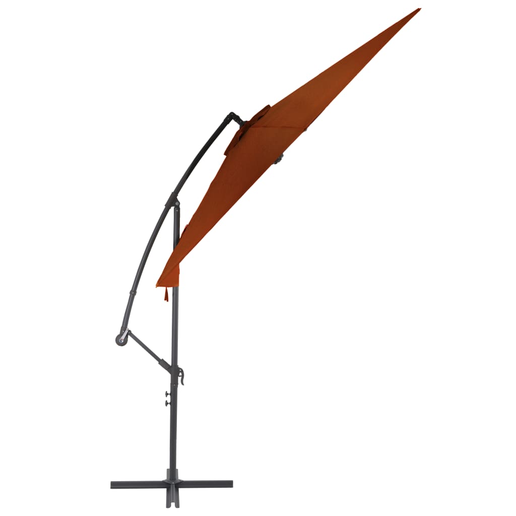 Cantilever Garden Parasol with Aluminium Pole Terracotta 300 cm