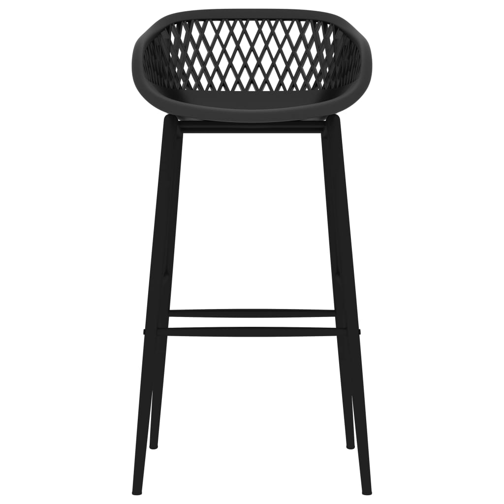 7 Piece Bar Set White and Black