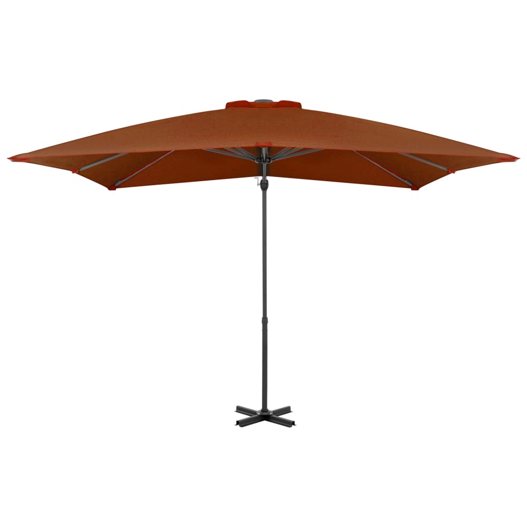 Cantilever Garden Parasol with Aluminium Pole Terracotta 250x250 cm
