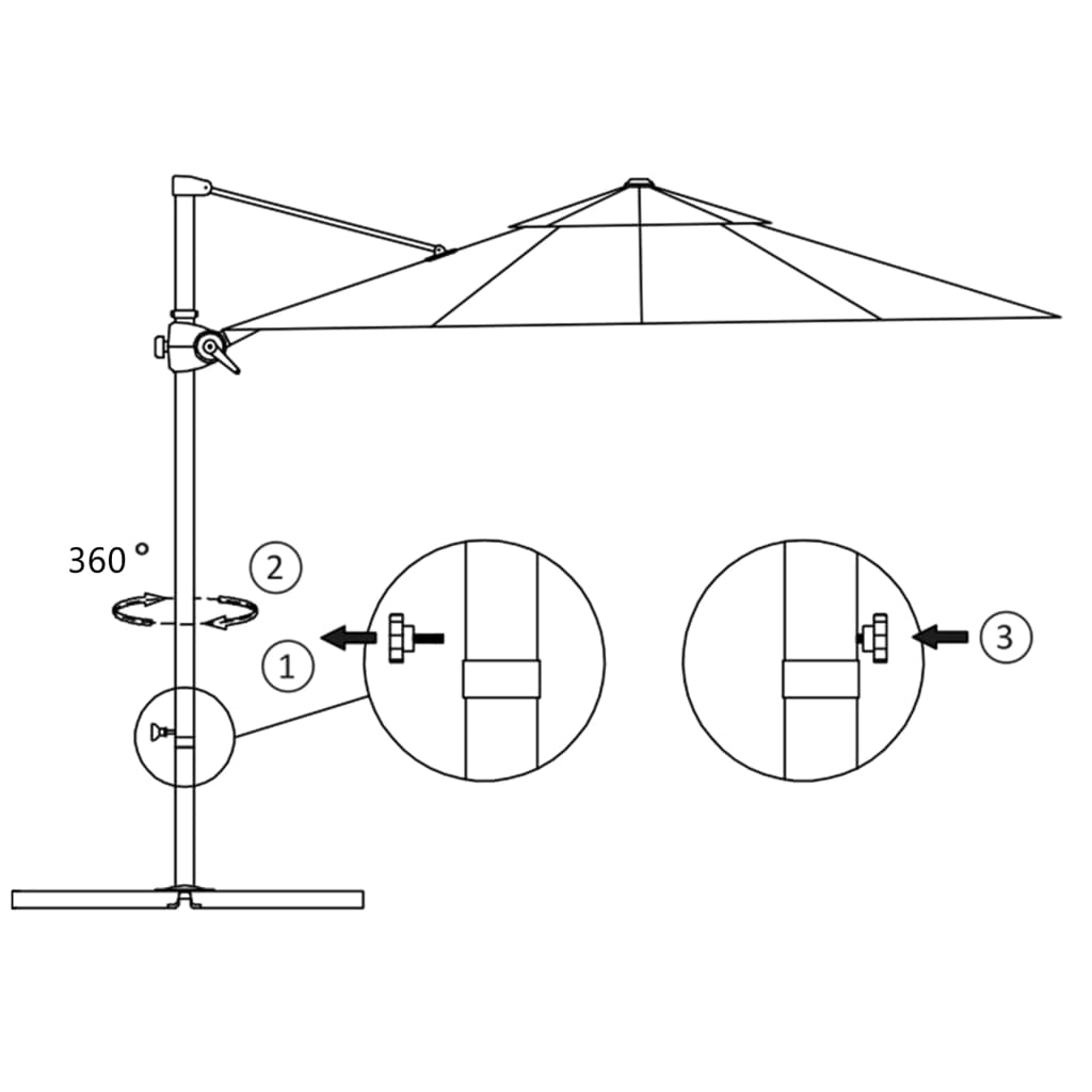 Cantilever Garden Parasol with Steel Pole Bordeaux Red 300 cm