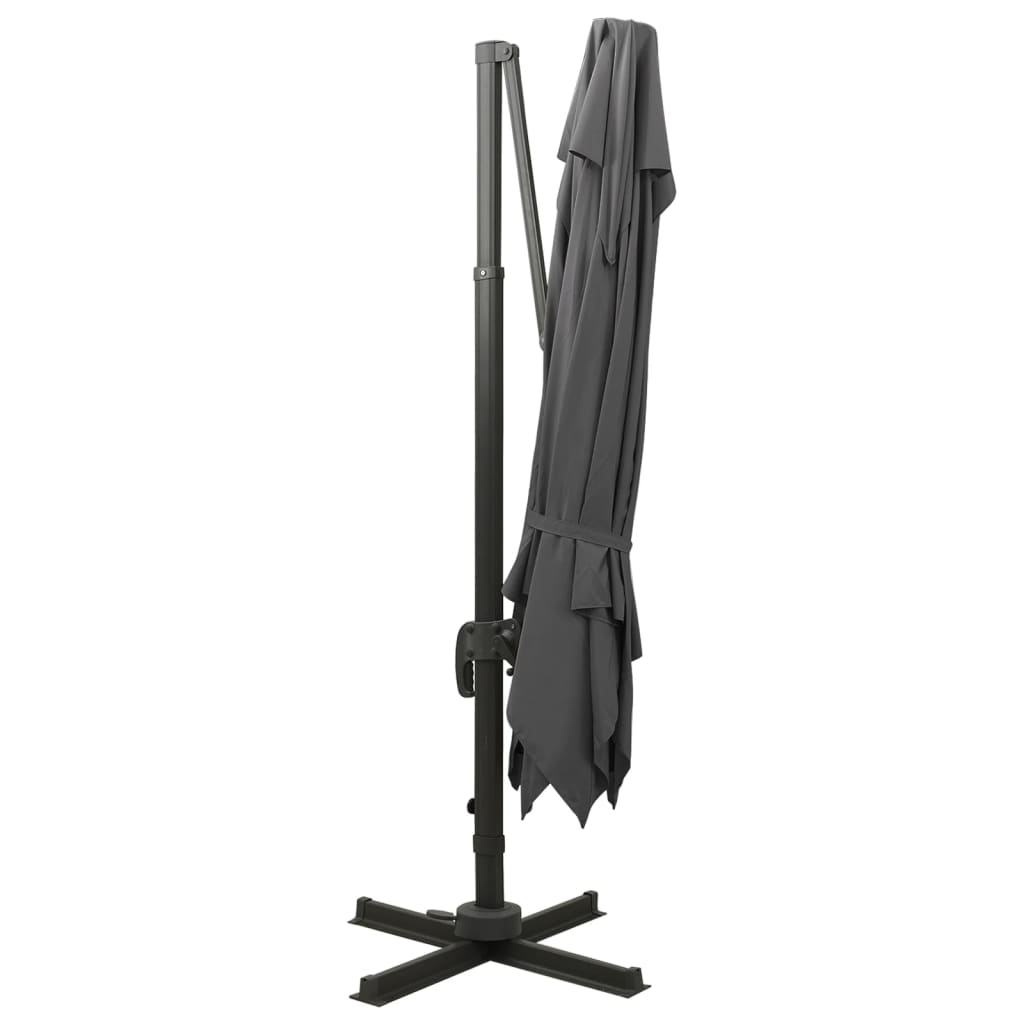 Cantilever Garden Parasol with Double Top 300x300 cm Anthracite